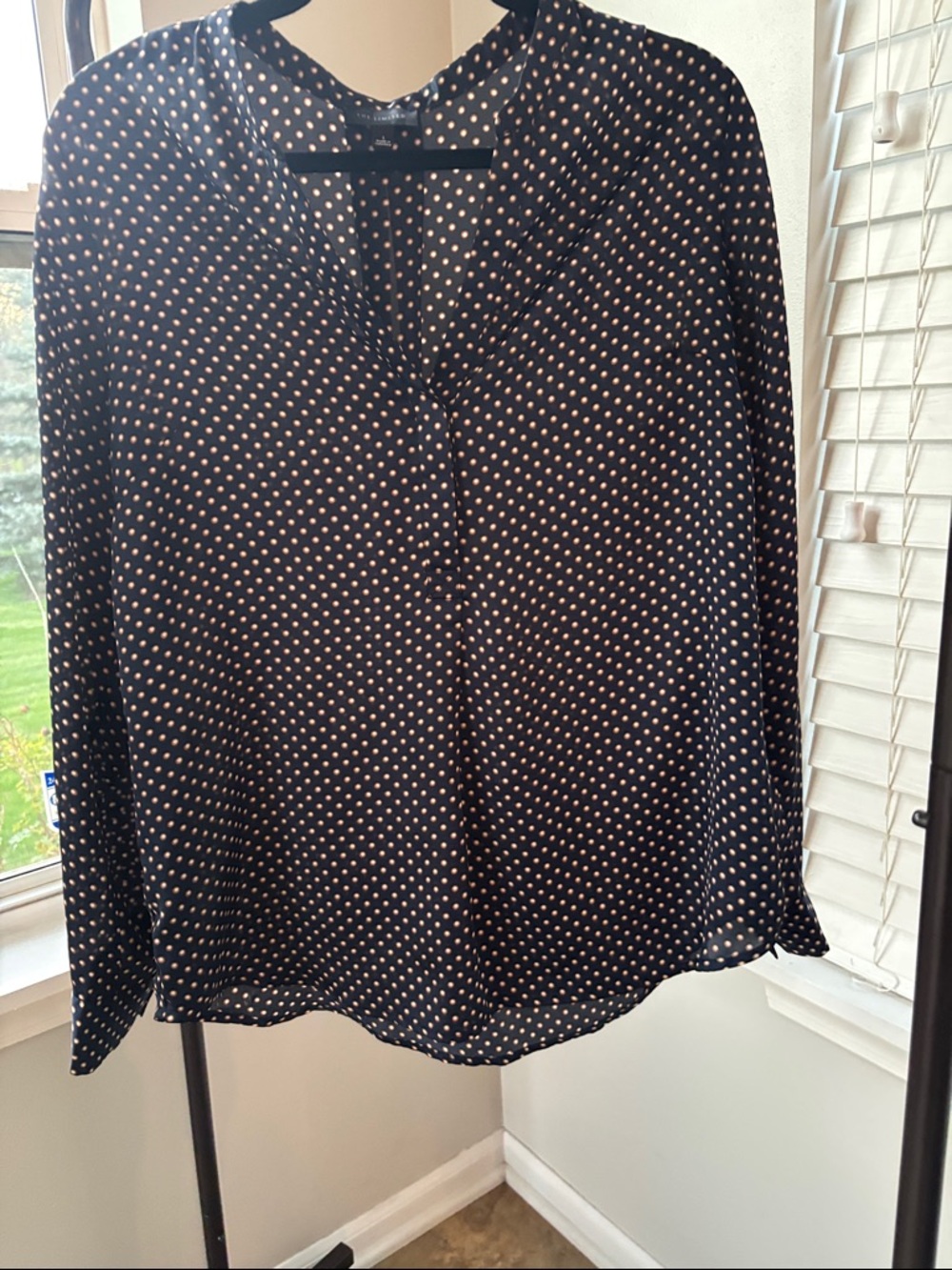 The Limited Black and Cream Polka Dot Skirt